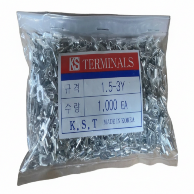 하루감사 압착 터미널 1.5SQ-3 Y타입 압착단자 국산 링단자, 1000개