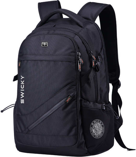 스윅키 백팩 남성 멀티 비즈니스 백팩 17인치 대용량 방수 캐주얼 컴퓨터 백팩, 업그레이드된 스몰 사이즈, 1개