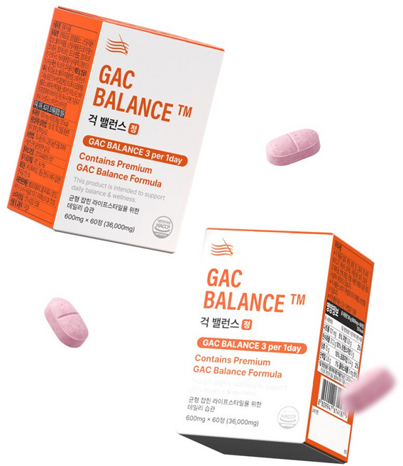 [후기인증] 걱밸런스 보조제 가벼운 하루를 위한 균형잡힌 포뮬러, 2세트, 60정