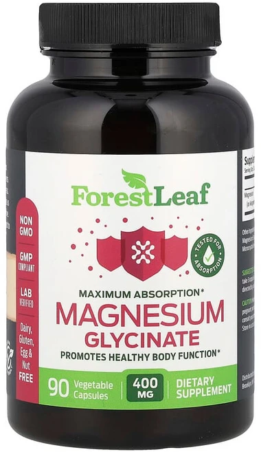 Forest Leaf 글리신마그네슘 흡수율 극대화 베지 캡슐 90정(캡슐 1정당 133.3mg) Leaf (포레스트 리프), Forest Leaf, 글리신마그네슘, 흡수율 극대화,, 1개, 90정 - 쿠팡