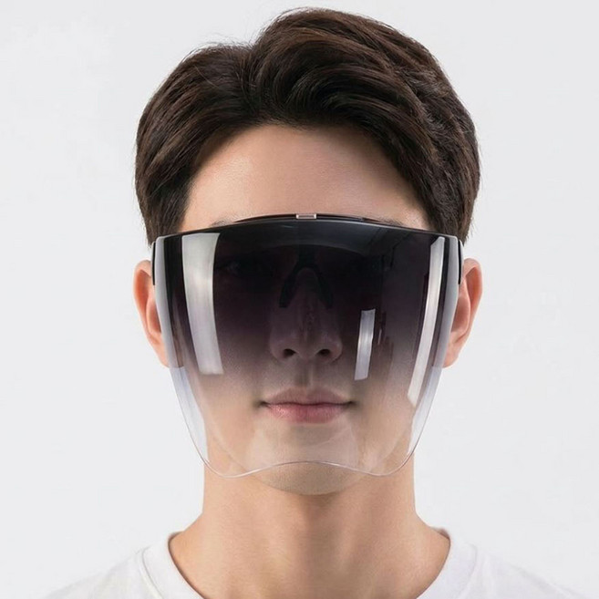 안면 보호대 안면보호구 작업용 페이스 쉴드, 페이스가드 - 블랙, 1개