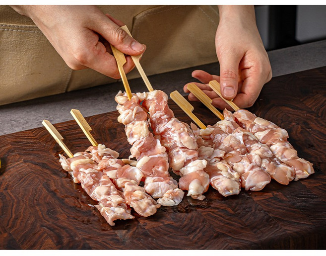 백년밥상 캠핑음식 숯불 수제 닭꼬치, 닭다리살꼬치(중)20cm 5개