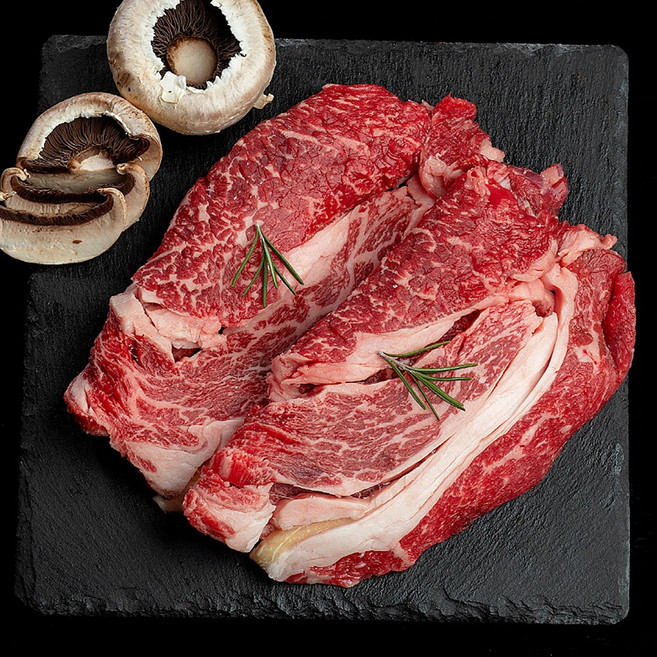 냉장 원플 한우 꽃등심 원뿔 한우 등심 한우 생등심 립아이 한우 새우살 알 등심 덧살 소등심 맛있는한우, 200g, 1개