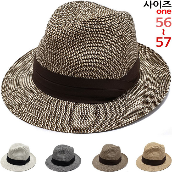 이럭셔리클럽 띠배색 중절모 페도라 남녀공용-CAP200271