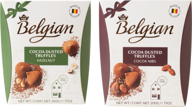 벨지안 트러플 초콜릿 2종 세트 헤이즐넛 코코아닙스 벨기에 수입 선물용