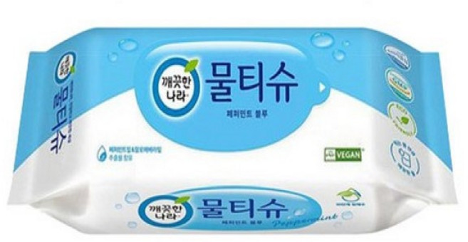 깨끗한나라 페퍼민트 물티슈, 10개입, 5개