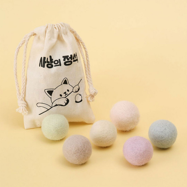사냥의정석 천연 100% 냥모공 6p 고양이 장난감, 없음
