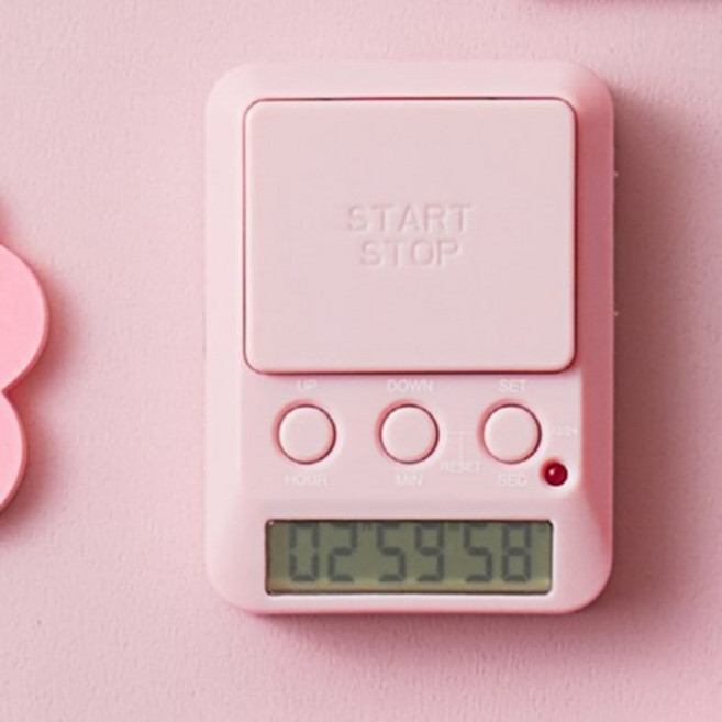 드레텍 타이머 스탑워치 디데이 공부타이머 수험생 시험연습 T186 T580 T590, 드레텍_T580_핑크