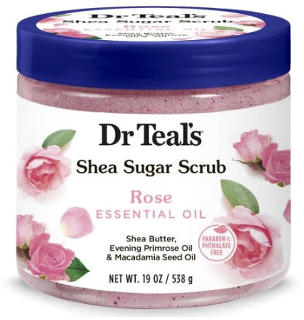 닥터틸즈 시어 슈가 스크럽 로즈 에센셜 오일, 1개, 538g
