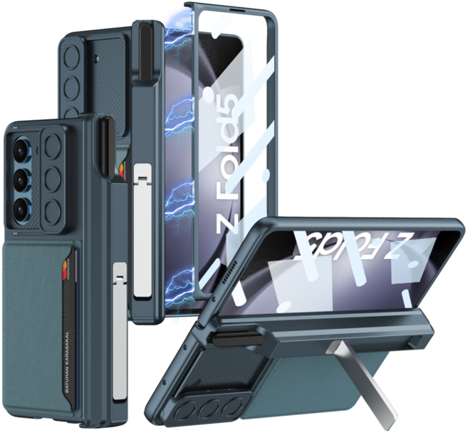 갤럭시 z폴드5 캠 랜즈 흰지 보호 카드 s펜 수납 거치 폰케이스