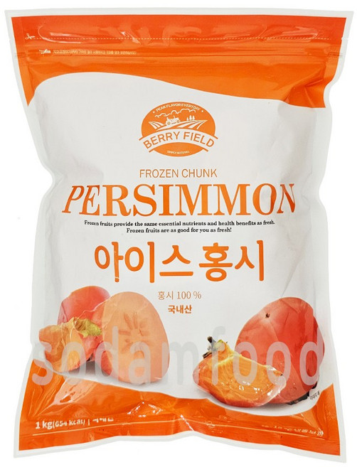 베리필드 냉동 홍시 청크 / 컷팅 홍시 스무디 주스용 조각홍시, 2개, 1kg