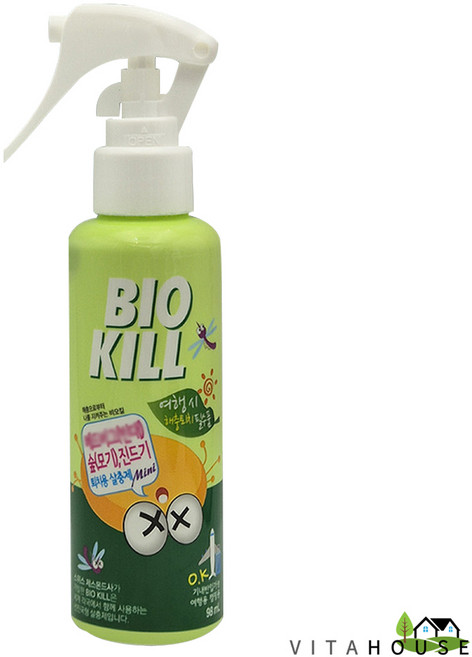 비오킬 휴대용 스프레이형 살충제 등산 캠핑 낚시 벌레 퇴치제, 98m, 1개입, 1개