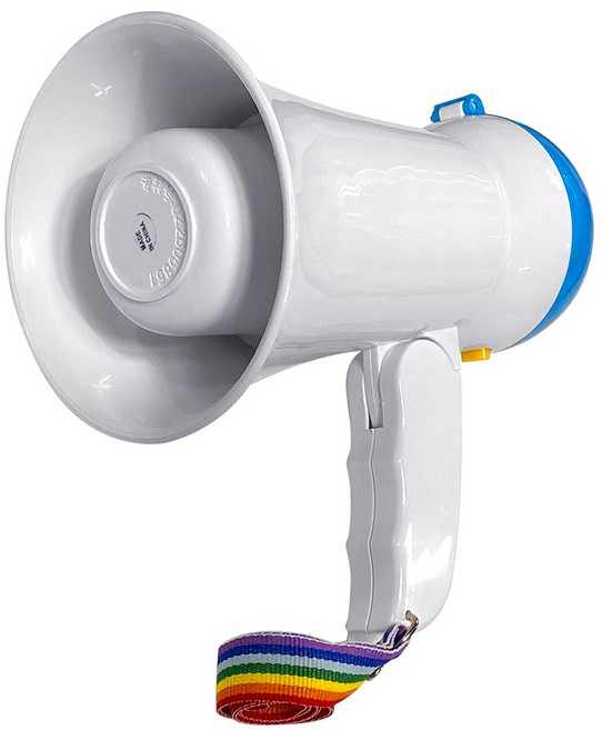 미니 사이즈 메가폰 소형확성기 응원가 재생 색상랜덤, 단품, 1개