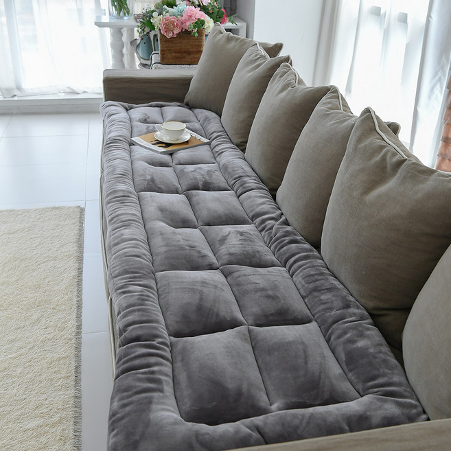 사우전드 겨울 극세사 먼지없는 쇼파패드 3인용 4인용