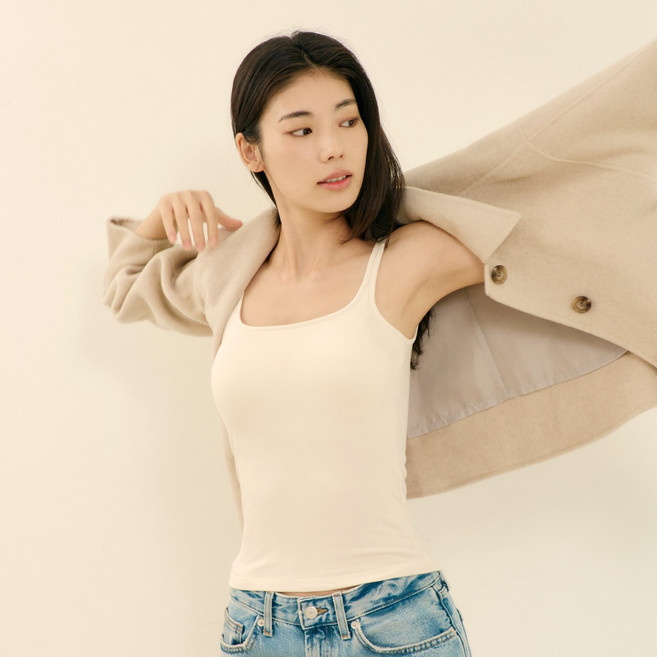 마른파이브 히트터치 스퀘어넥 기모 브라탑