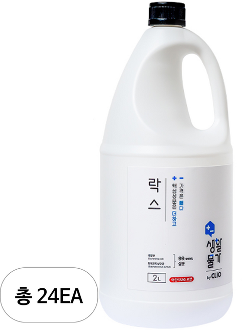 크리오 생활물가 욕실용 락스, 2L, 24개