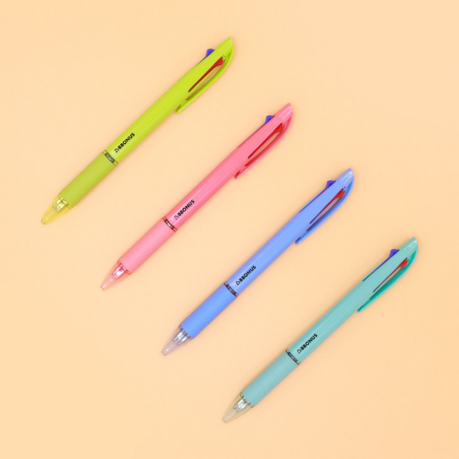 0.7mm 검정파랑빨강 3색볼펜 세트, 10개, 민트