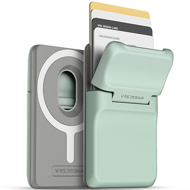 베루스 휴대폰 맥세이프 카드 지갑 케이스 부착형 4장 수납 맥플립프로, 마린그린, 1개