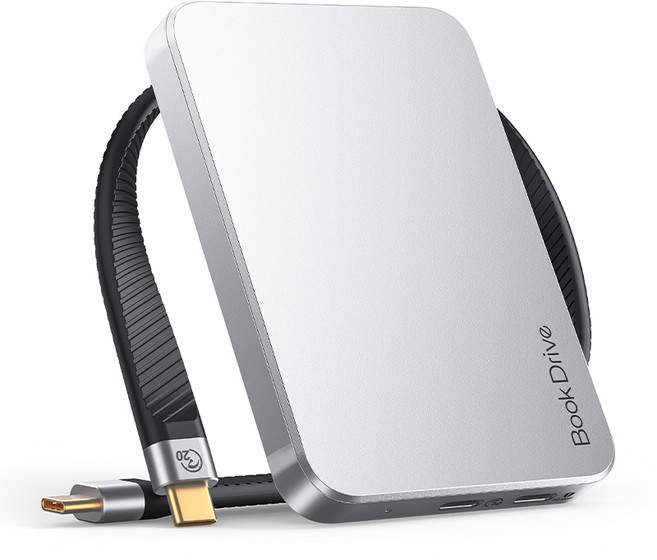 오리코 BookDrive C타입 맥복 전용 10Gbps PD100W 충전 지원 마그네틱 포터블 외장SSD P10PLUS, 실버, 512GB