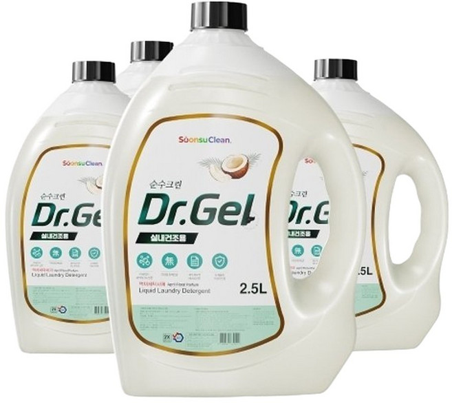 순수크린 닥터젤 액체세제2.5LX4개 실내건조용, 4개, 2.5L