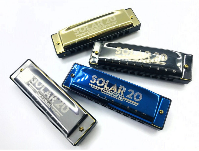 孔聲 SOLAR C調 10孔 口琴, 1個, 黑色