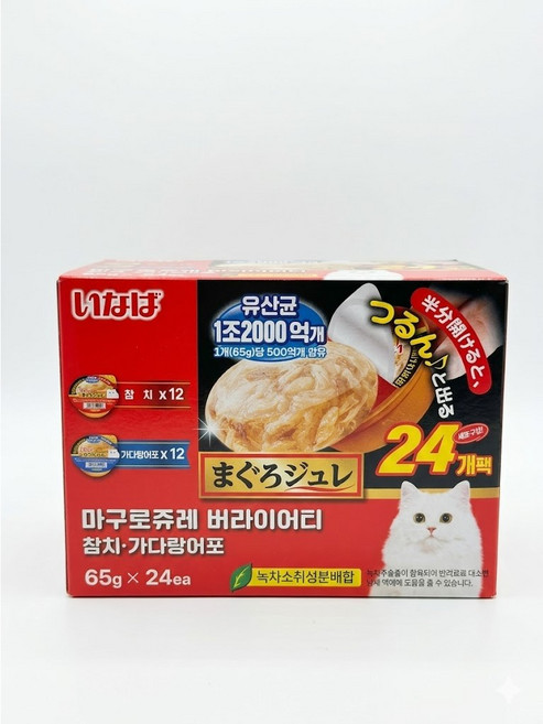 이나바 마구로쥬레 유산균 코스트코 고양이간식, 참치+가다랑어(24회분), 1.56kg, 1개