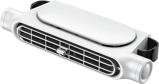 휴대용 자동차 좌석 팬 3 속도 조정 가능한 머리 받침 냉각 공기 전면 뒷좌석 승객을위한 USB POWER LOGIC 쿨러, [03] WHITE, 1개