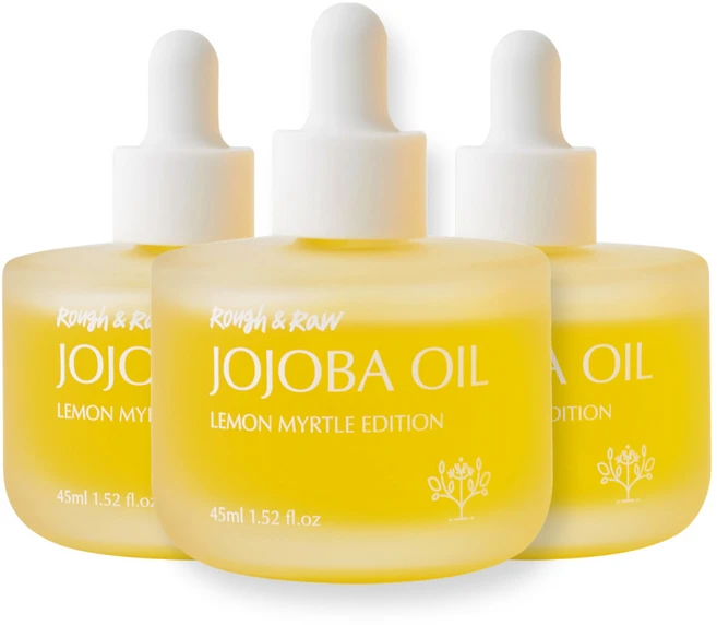 러프앤로우 유기농 호호바오일 레몬머틀 에디션 비정제 냉압착 골든 페이스오일, 3개, 45ml - 쿠팡