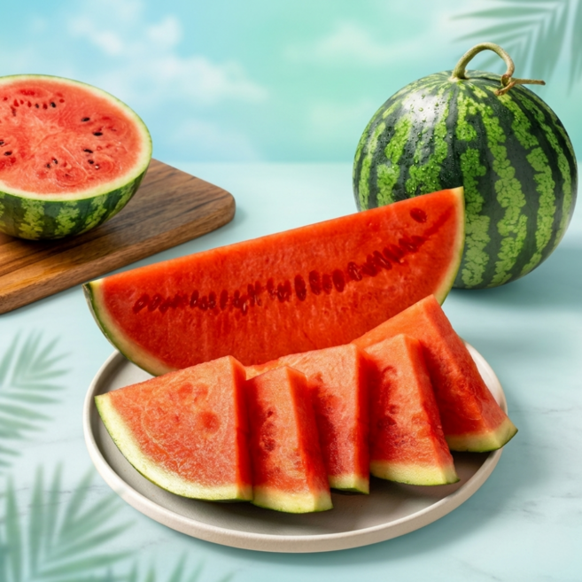 [13brix] 당도선별 고당도 꿀 수박, 1개, 정품 4-5kg 내외