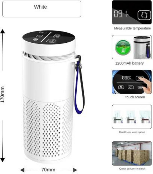 ILUDA 차량용공기청정기 공기정화기 자동차 지능형 공기 청정기 스카이 스타 돔 램프 포름알데히드 제거 음이온 연기 감지 사무실 데스크탑 실내 USB 충전, 11 01 White, 01 White