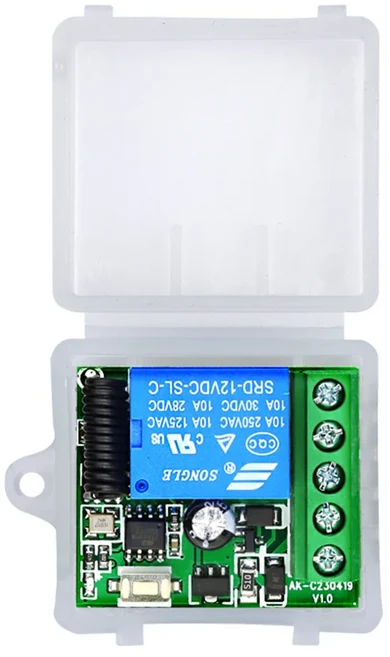 학습 코드 송신기에 대 한 10pcs 433Mhz 원격 제어 스위치 DC 12V 1CH 릴레이 수신기 모듈, 01 CN, 01 10pcs white