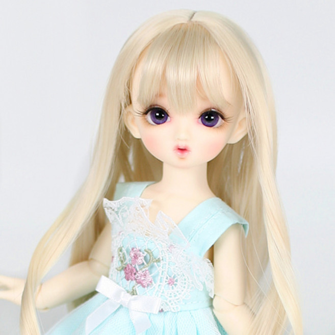구체관절인형 가발 내추럴 롱 웨이브 6-7인치 26cm급용 USD, B. 블론드, 1개