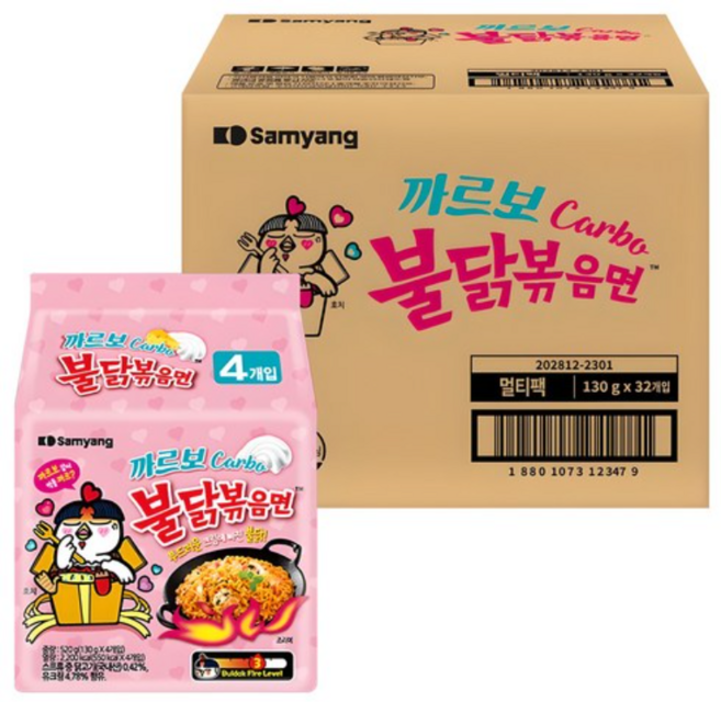 불닭볶음면 까르보 130g, 32개