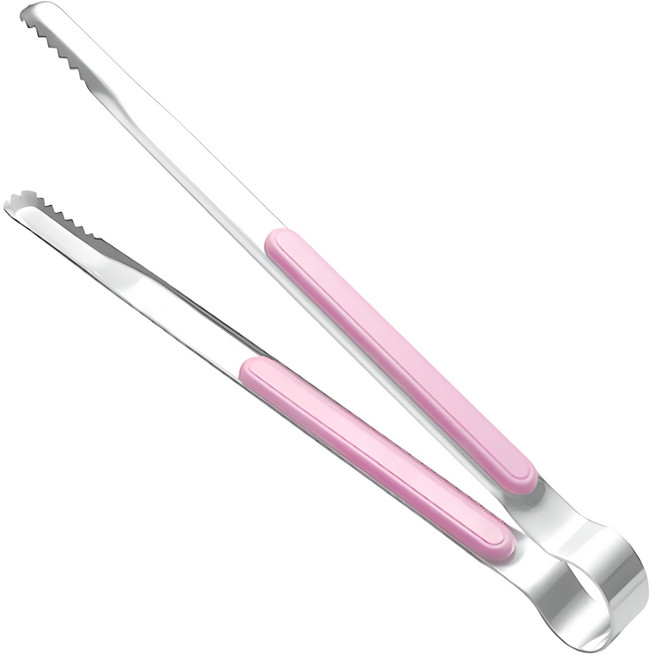 스텐 다용도 집게 중, 핑크, 1개