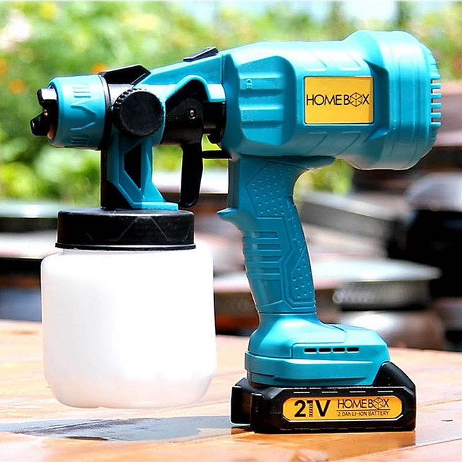 TV홈쇼핑 홈박스 페인트킹 무선 자동분사 스프레이건 페인트 에어건, 1세트