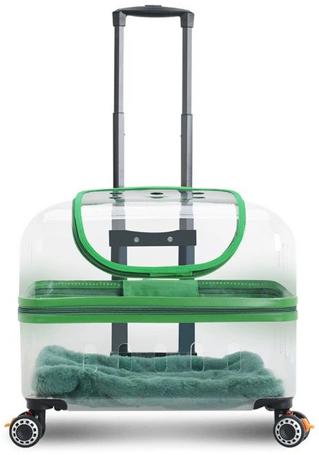 고양이 투명 가방, 1개, 투명그린