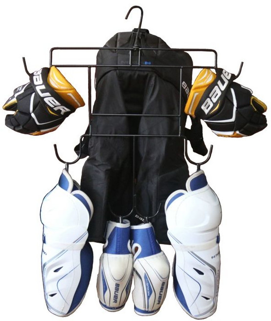 아이스하키 옷걸이 의류 장비 보관 건조랙 장비걸이 후크랙 하키채 프레임, 하키 장비 거치대, 1개