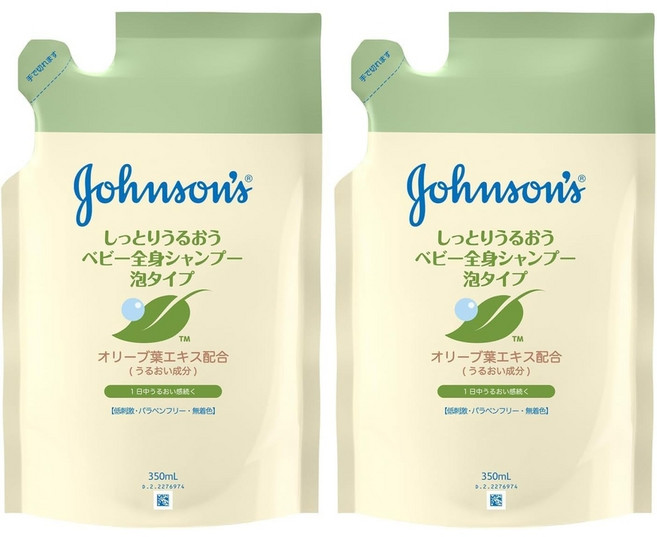존슨즈 베이비 거품 목욕 워시 리필 350ml 2개 바디워시 유아바스