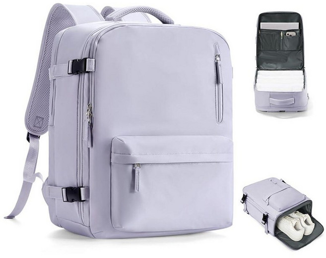 VGCUB 대형 여행 작업 비즈니스 백팩 기내용 승인 노트북 여성용 남성용 Mochila de Viaje 퓨어 핑크. 라지 389579, XL, 라이트 퍼플