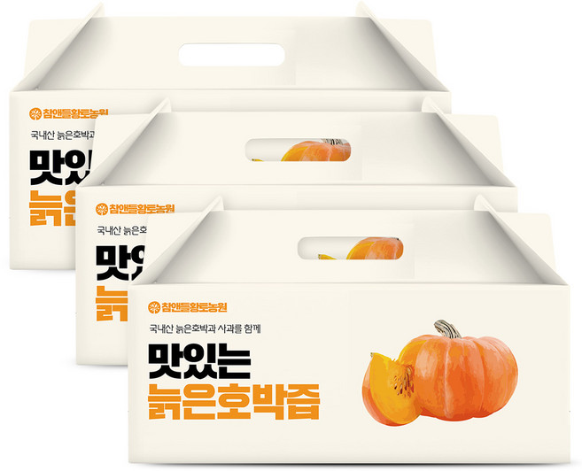 참앤들황토농원 국내산 맛있는 늙은 호박즙, 90ml, 90개