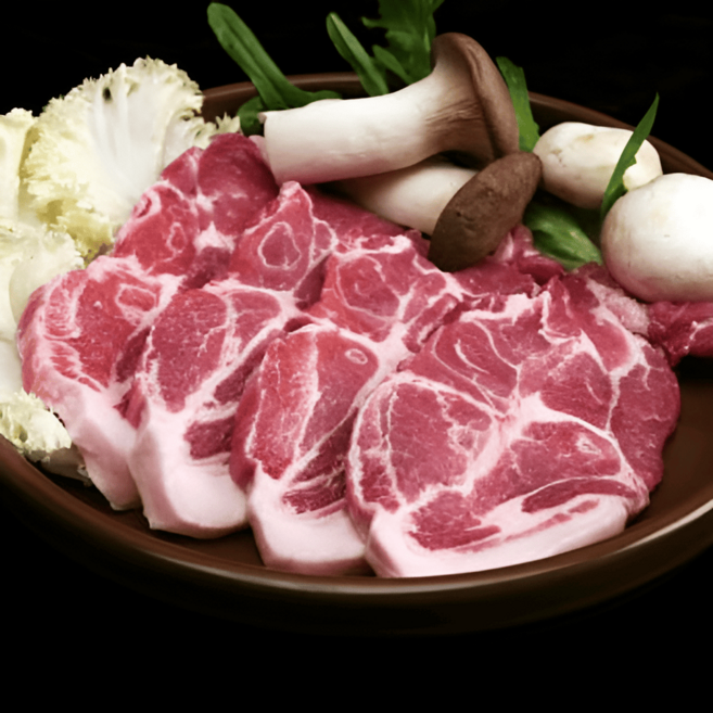 [갈비맛집1995] 목살 칠레산 고원돈 숯불 보쌈 캠핑 돼지고기 구이용 냉동목살, 1개, 500g