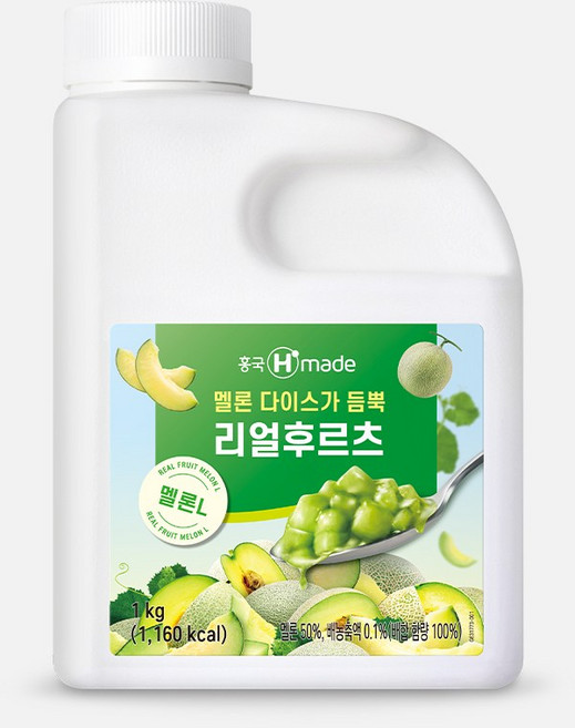 흥국 리얼후르츠 멜론L 1kg 아이스박스 포장, 1kgx1개, 1개