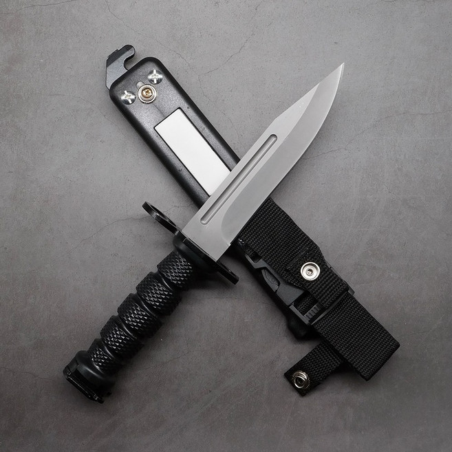 M95 택티컬 캠핑 나이프 TK495 아웃도어 대검 등산 칼 정글도, 은색날(써레이션없음), 1개