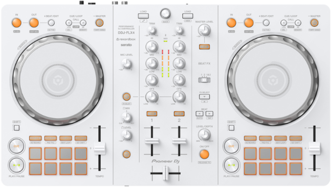 Pioneer DJ DDJ-FLX4 混音台, White