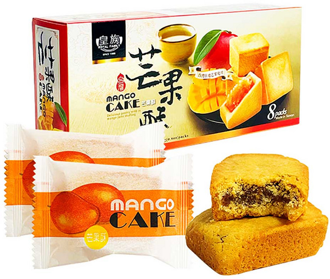 [수입과자] 대만명물 로얄패밀리 펑리수 과일케익 망고 184g 6개