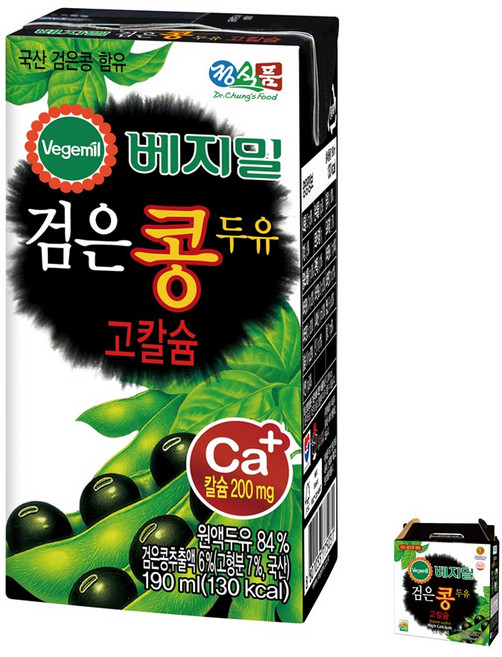 베지밀 검은콩 두유 고칼슘, 190ml, 16개