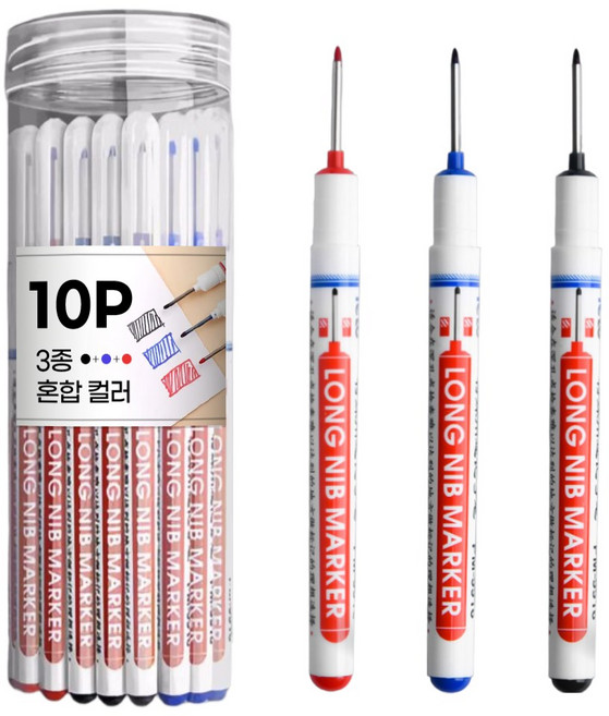 고트 우드라이너 엣지 마커펜 목공 인테리어용, 혼합, 10개