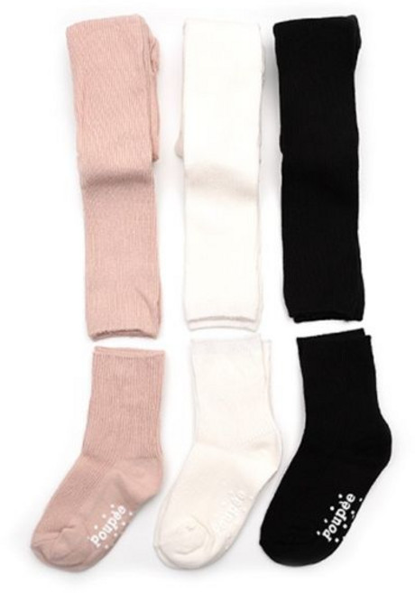 국내제작 아동 골지 무발 팬티타이즈 양말분리형