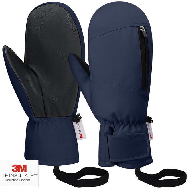 Moteur 방한장갑 [방수 방풍 터치기능] 스키장갑 3M 신슐레이트 안감 겨울 커플 벙어리 장갑 일상용부터 스키까지 FREE SIZE