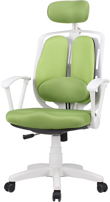 동서가구 갤럭시 듀얼요추 오피스체어 DF907082, 그린